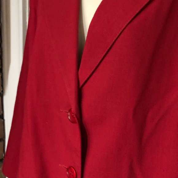 Sag Harbor Red Polyester Dress Jacket Size 6P - Picture 3 of 4